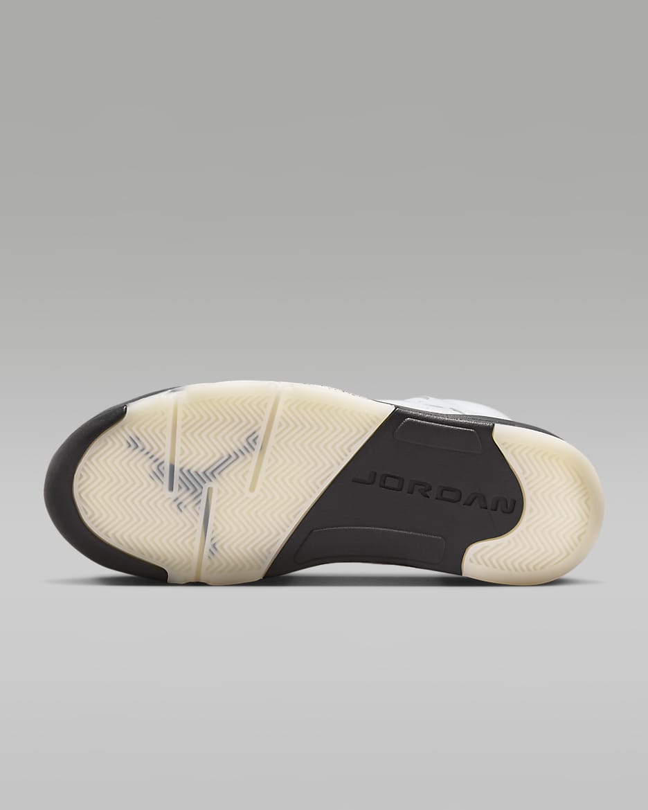 Air Jordan 5 Retro White and Black Men s Shoes. Nike SG